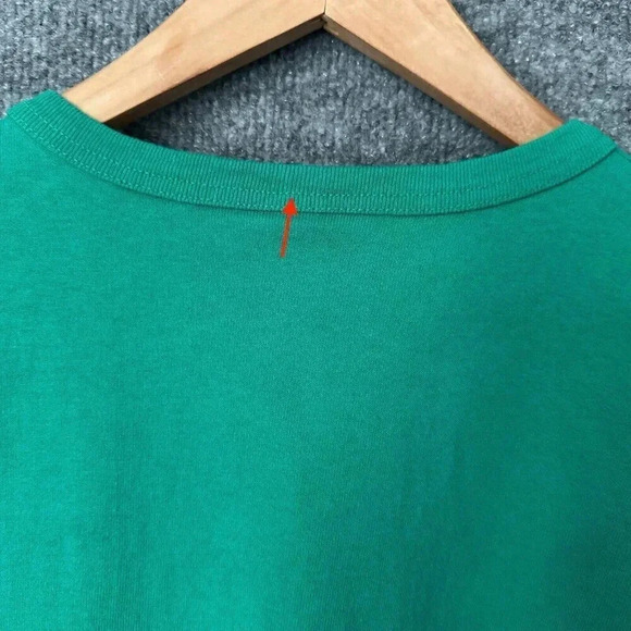 Champion Shirt Mens M/L Green Faded Embroidered Logo Casual Basic Summer Tee - Picture 5 of 11